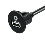Ampire USB/AUX built-in socket w 200cm cable